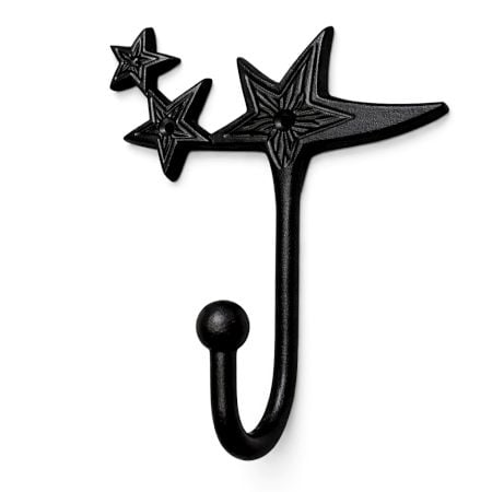 Handcrafted Gold Metal Star Design Wall Hook Decorative